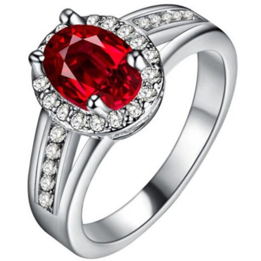 Red Ruby Ring Size 7 - image 1